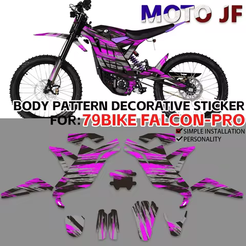 Electric Dirt Bike Sticker Graphics Kit Sticker Decals Body Change Color Film Accessories For New 79