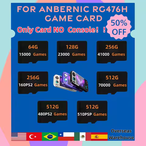 FOR ANBERNIC RG476H TF Card Portable Handheld Game Console Video Player Memory Card SD Card 512G 700