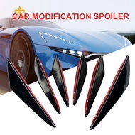 6Pcs/Set Front Bumper Lip Decoration Black Auto Modified Canard Carbon Fiber Front Bumper Lip Diffuser Universal Car Accessries [anisunshine.sg]