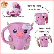 [RG1] Highland Cow Ice Pint Holder,Ice Cream Pint Sleeves Cover With Handle [th]