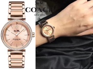 (Real Photo)Original Coach Sport Rose Gold Ladies Watch 14502200 Jam Tangan Wanita