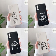 Softcase Aesthetic Trendy Cute Couple Stickman for Samsung A11 A06 A16 M11 A31 A51 A71 A10 M10 A30 A
