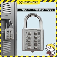 10N NUMBER PADLOCK/PADLOCK WITH 10-DIGIT PASSWORD LOCK/Kunci Mangga Berangka 10N/10N 密码锁/按键密码锁