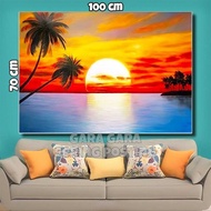 SUNSET Poster Wall Display JUMBOBIG size 100x50cm 100x70cm 150x100cm 200x100cm BEST SELLER + FRAME