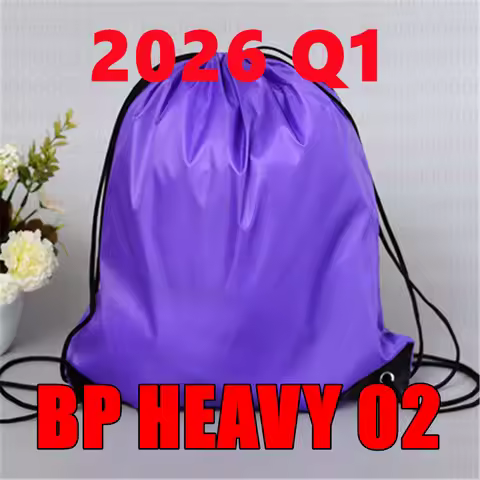 Latest 2026 Q1 BP HEAVY 02 Drawstring Bag BP HEAVY 2 Belt Waterproof Backpack Shoes Clothes Yoga Run