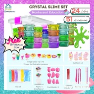 Slime Clay DIY Mud Squishy Kids Toy Super soft slime pastel Set Mix Crystal Slime Toy Clay Kit for K