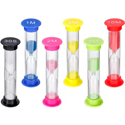 Sand Meter 30 Seconds/1 Minute/2 Minutes/3 Minutes/5 Minutes/10 Minutes Plastic Sand Timer Small Clo