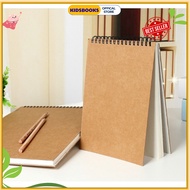 100-page pencil drawing notebook - Sketchbook size A4, A5, A6 with kraft cover