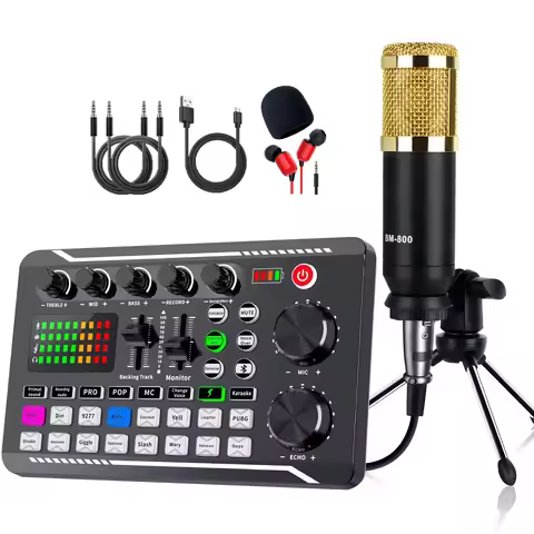 F998MAX English podcast equipment BM800 condenser microphone set live broadcast computer live voice 