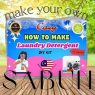 COZY Laundry Liquid DIY KIT (15 - 16Litre) /  Sabun Dobi DIY Kit set / Make your own sabun