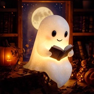 Caim MALL Halloween Decoration Light Playful Ghost Lamp Spooky Ghost Night Light Desk Lamp for Hallo