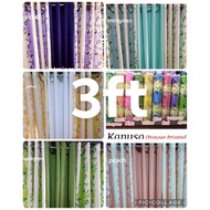 tulip kapuso 3ft 36inches 3in1 and per pc ring curtain geena fabric Katrina plain center