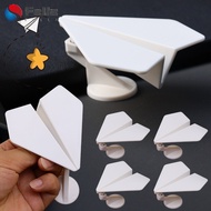 Car Paper Plane Swing Decor - Inertia Motion Dashboard Ornament with Sticky Pad, Simple White Design