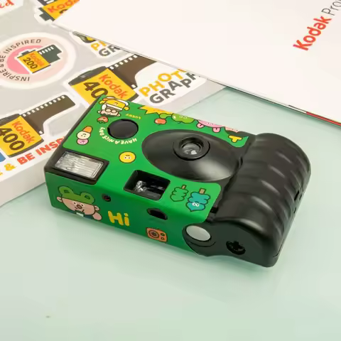 12/27 Sheets Retro Disposable Film Camera Retro Sport Black and White Color Film Dummy Machine with 