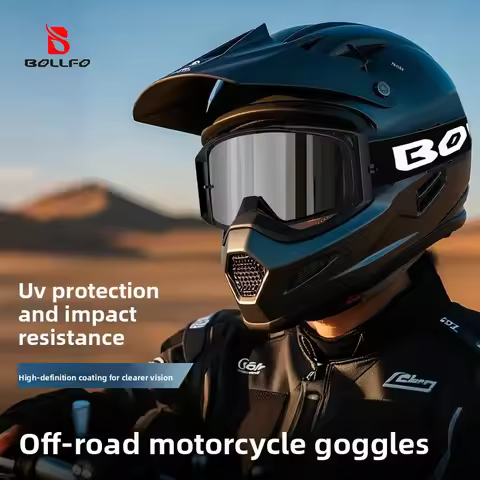 BOLLFO In Stock 2024 New Off-Road Goggles Motorcycle Goggles Ski Goggles Riding Glasses Outdoor Dust