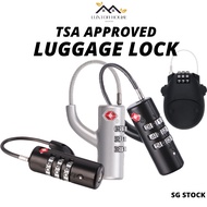 {SG} TSA Approved Luggage Lock Security TSA Customs Lock Luggage Locks 3-Digit Luggage Number Lock T