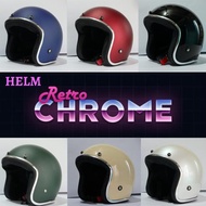 Retro bogo helmet with chrome list