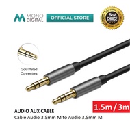 AUX AUDIO CABLE 3.5MM JACK M TO M AUDIO CABLE MICROPHONE & EARPHONE OTG CONVERTER ADAPTER AUDIO/1.5M
