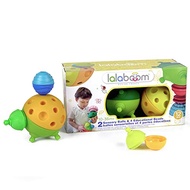 Lalaboom - 12 Piece Sensory Baby Toddler Balls and Montessori Educational Shape and Color STEM Const