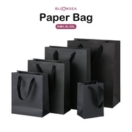 Paper Bag Plain Gift Retail Shopping Recycle Wedding Birthday Goodies Doorgift Black Wood Color Part