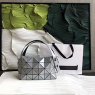 Issey Miyake Japan 2022 New Women's Bag Geometric Diamond Drawstring Shoulder Handbag Fashionable Lightweight Crossbody Plaid Small Square Bag