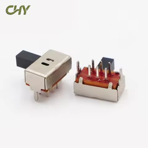10/50Pcs/Lot SK22D02 Handle Length 5mm Toggle Switch SK-22D02 6pin 2 Positions 2P2T Horizontal Doubl