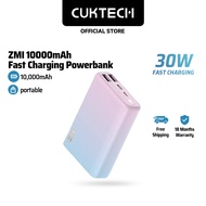 ZMI Power Bank Mini Powerbank 10000mAh Capacity Multi-port 20W Max Compact Powerbank Portable Travel Blue/Pink Color