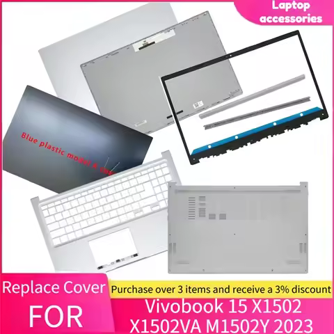 For ASUS Vivobook 15 X1502 X1502VA M1502Y 2023 Laptop Lower Bottom Case LCD Screen Back Cover Front 