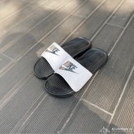 -EJ- Size Zero NIKE VICTORI ONE SLIDE Soft Sole Slippers White Black Men Women Shoes CN9675-005 002