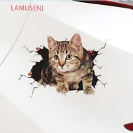 LAMUSENJ Simulation Cats Car Sticker, Waterproof Universal Car 3D Cat Stickers, Car Accessories Crea