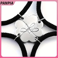PANPIA Four-leaf Clover Magnetic Best Friendship Bracelets For 4pcs Women Men Magnet Heart Best Frie