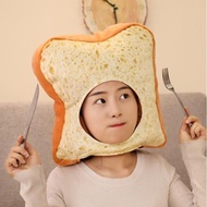 新款少女心甜美可愛創意吐司面包食物頭套帽子禮物拍照派對道具