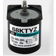 68KTYZ AC motor 220V 2.5rpm -110rpm motor micro slow speed machine 28W permanent magnet synchronous 