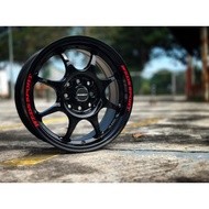New Car Sport Rim WEDSSPORT TC05 Wheels 15x6.5J 8x100/114.3 ET40 Glossy Black - Made in Thailand - R