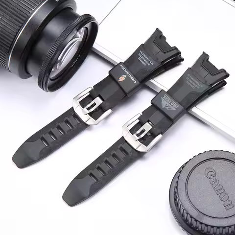 Resin Watch Strap Compatible for Casio PRW1300 PAW1300 PRG110Y PRG-110 Men's Sport Waterproof Wristb