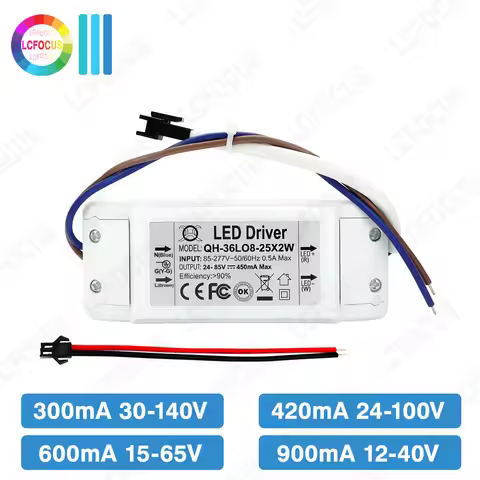 12W 15W 20W 24W 30W 36W 40W LED Driver DC 30-140V 15-65V 12-40V 300mA 420mA 600mA 900mA Power Supply