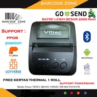 MINI PORTABLE BLUETOOTH THERMAL VRTEC V29DD PRINTER PPOB/KASIR 58MM TERMURAH