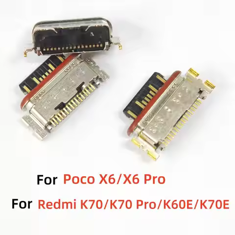 5-20pcs For Xiaomi Redmi K70/K70 Pro/K60E/K70E/ Poco X6/X6 Pro Type C USB Connector Charging Port Do