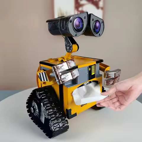 Movie Peripheral Iron Art Wall e Wall-e Retro Tissue Box Piggy Bank Metal Craft Home table Decoratio