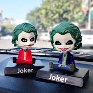 Q Version Batman JOKER JOKER Car Moving Head Doll Car Accessories Desktop Decoration Figure Model Do
