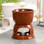 SEL Fondue Pot Set,Chocolate Fondue Pot Cheese Porcelain Melting Pots Porcelain Melting Pot for Tapas And Cheese, Chocolate