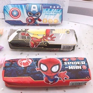 Creative Superhero Spiderman Captain America iron Man Cute Pencil Case Office School Kawaii Pen cases Gifts for Kids Stationery Bag Cartoon Animal Pen Storage Bag