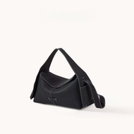 Song Shanxia small-sized top-grain cowhide eaves bag niche commuter handbag/shoulder bag hobo Womens