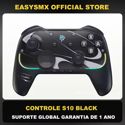 EasySMX S10 Wireless Gamepad RGB Controller Compatible with Switch 1/2/PC/Phone/Steam/TV, HD Vibrati