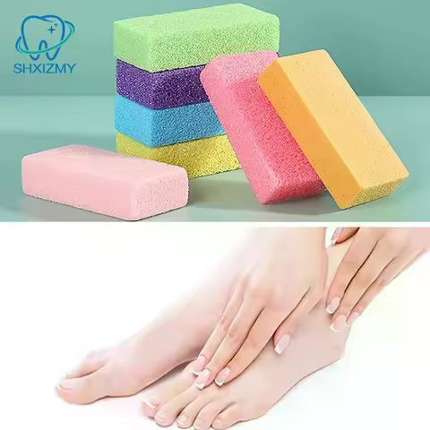 Exfoliate Feet Pedicure Handle Pumice Stone Scraper Foot File Dead Hard Rough Dry Skin Scrub Callus 