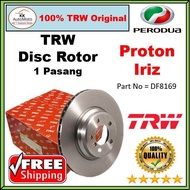 1 pasang TRW Disc Rotor - Proton Iriz Disc Rotor / Brake Disc ( DF8169 )