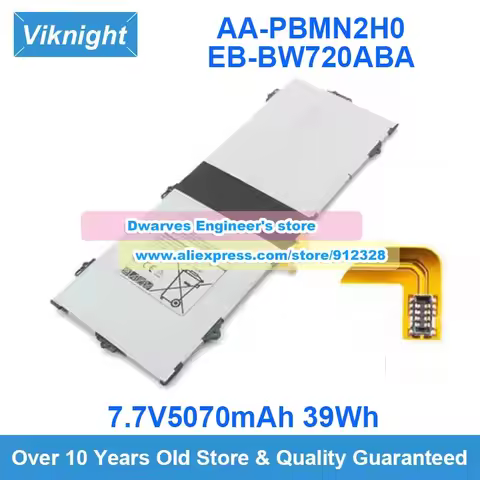 New AA-PBMN2H0 Battery EB-BW720ABA 7.7V 39Wh Compatible With GalaxyBook 12 SM-W723 SM-W727 ChromeBoo