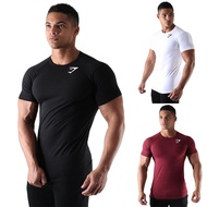 shark Bodybuilding Slim Cut Fitness Male  T Shirt Top Men  Gym