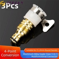 JEROMY 3Pcs Hose Adapter, Adjustable 15mm To 20mm Nipple-type Universal Faucet Adapter, Easy Install
