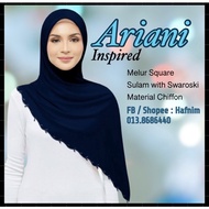 Tudung Raya 2023 ARIani🔹inspired Melur Square Sulam With Swarovski Harga Borong / Kilang